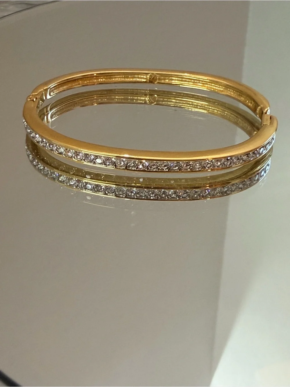 Vintage 1980’s Genuine Swarovski Crystal Bracelet Gold Plated